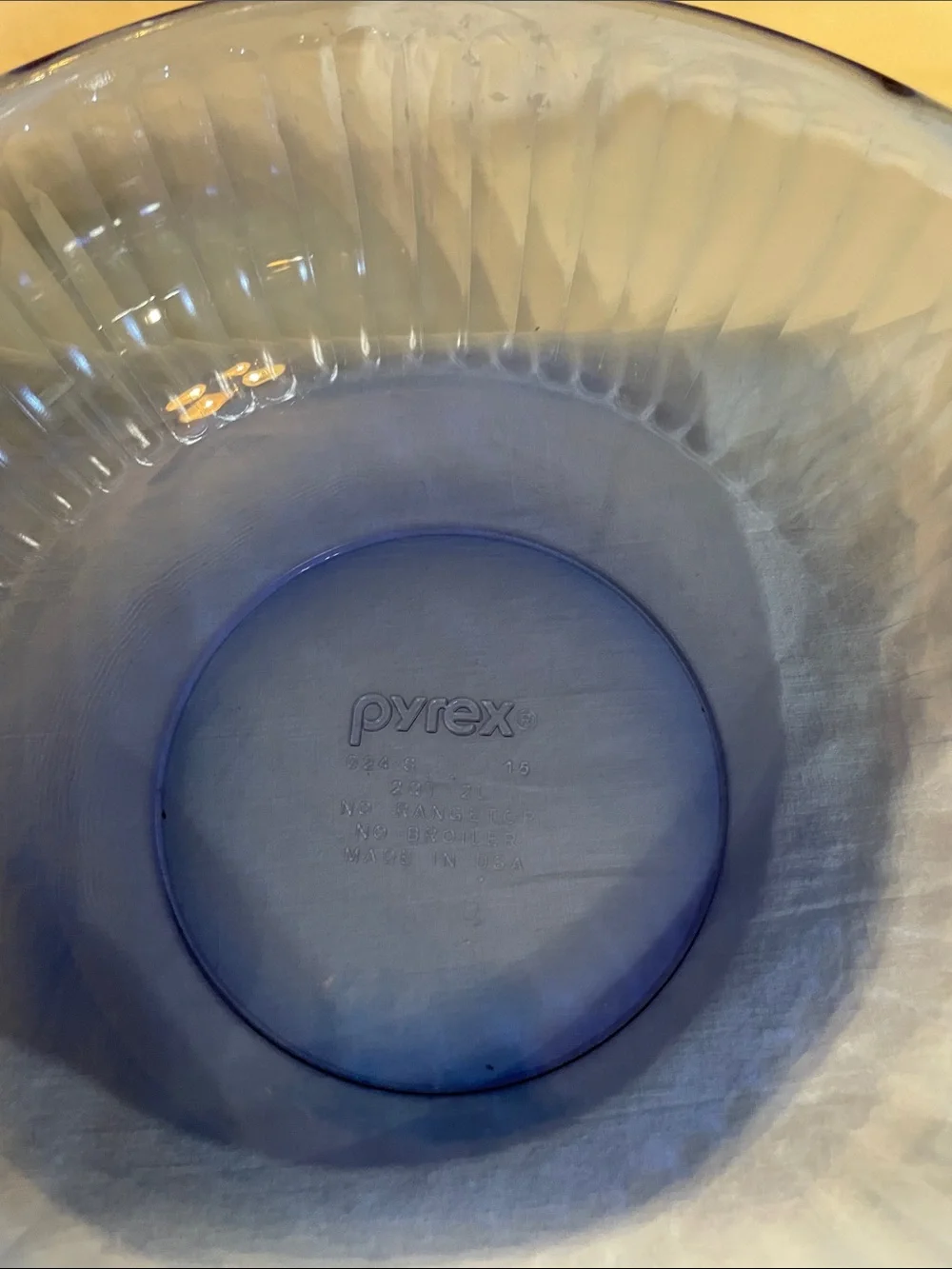 Pyrex Cobalt Blue Glass Covered Casserole